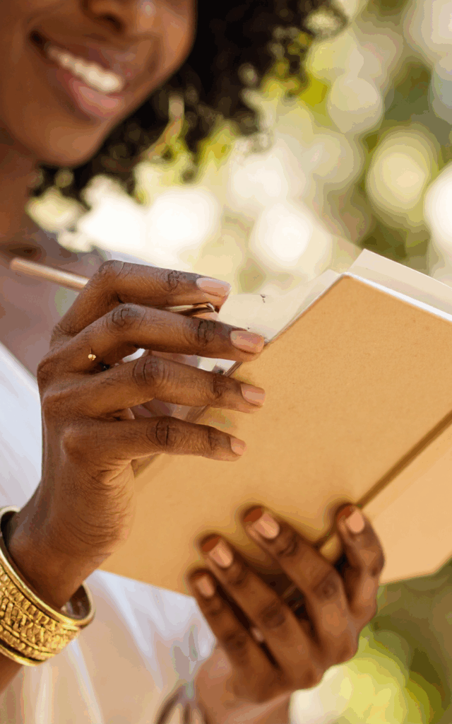 Woman practicing self-care and emotional regulation during hormonal changes